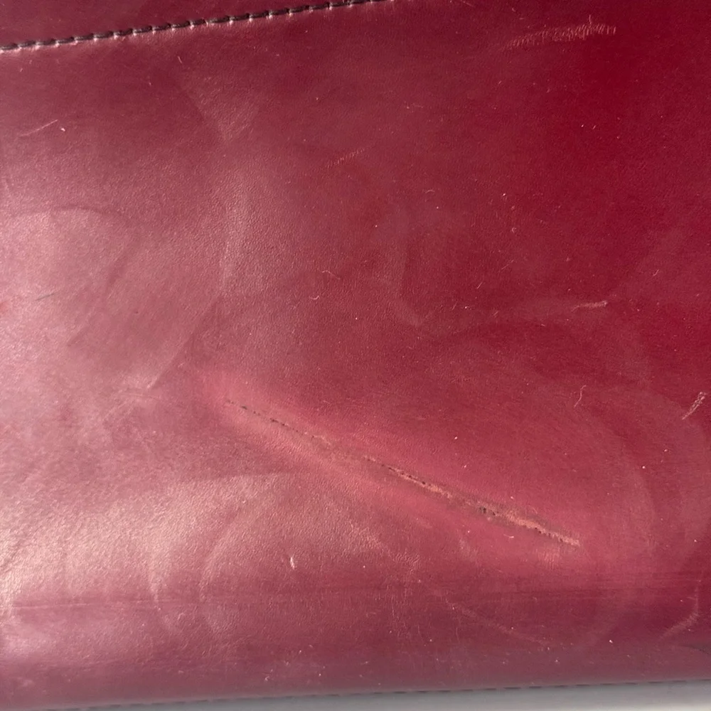Vintage Schlesinger Brother Burgundy Leather Briefcase